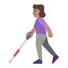 Woman With White Cane Flat Medium Element from Fluent Emoji Flat Set