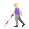 Woman With White Cane Flat Medium Light Element from Fluent Emoji Flat Set