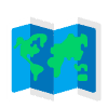 World Map Flat Element from Fluent Emoji Flat Set