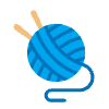 Yarn Flat Emoji from Fluent Emoji Flat Set | Free Download as SVG Vector and Transparent PNG | Streamline emojis