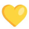 Yellow Heart Flat Emoji from Fluent Emoji Flat Set | Free Download as SVG Vector and Transparent PNG | Streamline emojis