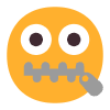 Zipper Mouth Face Flat Element from Fluent Emoji Flat Set