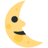 Last Quarter Moon Face Element from Twemoji Emoji Set