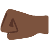 Left Facing Fist Dark Skin Tone Element from Twemoji Emoji Set
