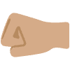 Left Facing Fist Medium Skin Tone Element from Twemoji Emoji Set