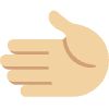 Leftwards Hand Medium Light Skin Tone Element from Twemoji Emoji Set