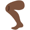 Leg Dark Skin Tone Element from Twemoji Emoji Set