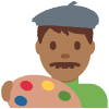 Man Artist Medium Dark Skin Tone Element from Twemoji Emoji Set