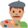 Man Artist Medium Skin Tone Element from Twemoji Emoji Set