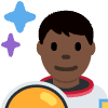Man Astronaut Dark Skin Tone Element from Twemoji Emoji Set