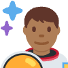 Man Astronaut Medium Dark Skin Tone Element from Twemoji Emoji Set