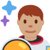 Man Astronaut Medium Skin Tone Element from Twemoji Emoji Set