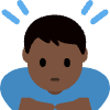 Man Bowing Dark Skin Tone Element from Twemoji Emoji Set