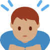 Man Bowing Medium Skin Tone Element from Twemoji Emoji Set