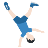 Man Cartwheeling Light Skin Tone Emoji from Twemoji Set | Free Download as SVG Vector and Transparent PNG | Streamline emojis