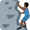 Man Climbing Dark Skin Tone Element from Twemoji Emoji Set