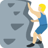 Man Climbing Medium Light Skin Tone Element from Twemoji Emoji Set