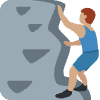 Man Climbing Medium Skin Tone Element from Twemoji Emoji Set