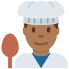 Man Cook Medium Dark Skin Tone Element from Twemoji Emoji Set