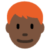 Man Dark Skin Tone Red Hair Element from Twemoji Emoji Set