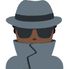 Man Detective Dark Skin Tone Element from Twemoji Emoji Set