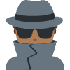 Man Detective Medium Dark Skin Tone Element from Twemoji Emoji Set