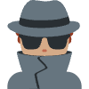 Man Detective Medium Skin Tone Element from Twemoji Emoji Set