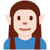 Man Elf Light Skin Tone Element from Twemoji Emoji Set