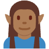 Man Elf Medium Dark Skin Tone Element from Twemoji Emoji Set