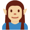 Man Elf Medium Light Skin Tone Element from Twemoji Emoji Set