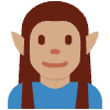 Man Elf Medium Skin Tone Element from Twemoji Emoji Set