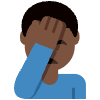Man Facepalming Dark Skin Tone Element from Twemoji Emoji Set