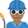 Man Factory Worker Medium Dark Skin Tone Element from Twemoji Emoji Set