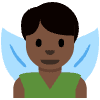 Man Fairy Dark Skin Tone Element from Twemoji Emoji Set