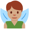 Man Fairy Medium Skin Tone Element from Twemoji Emoji Set