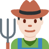 Man Farmer Light Skin Tone Element from Twemoji Emoji Set
