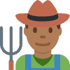 Man Farmer Medium Dark Skin Tone Element from Twemoji Emoji Set