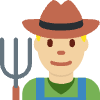 Man Farmer Medium Light Skin Tone Element from Twemoji Emoji Set