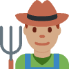 Man Farmer Medium Skin Tone Element from Twemoji Emoji Set