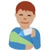 Man Feeding Baby Medium Skin Tone Element from Twemoji Emoji Set
