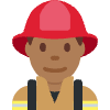 Man Firefighter Medium Dark Skin Tone Element from Twemoji Emoji Set