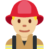 Man Firefighter Medium Light Skin Tone Element from Twemoji Emoji Set