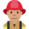 Man Firefighter Medium Skin Tone Element from Twemoji Emoji Set