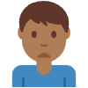 Man Frowning Medium Dark Skin Tone Element from Twemoji Emoji Set