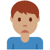 Man Frowning Medium Skin Tone Element from Twemoji Emoji Set