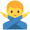 Man Gesturing No Element from Twemoji Emoji Set