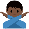 Man Gesturing No Dark Skin Tone Element from Twemoji Emoji Set