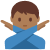Man Gesturing No Medium Dark Skin Tone Element from Twemoji Emoji Set