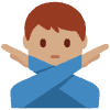 Man Gesturing No Medium Skin Tone Element from Twemoji Emoji Set