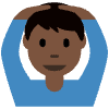 Man Gesturing Ok Dark Skin Tone Element from Twemoji Emoji Set
